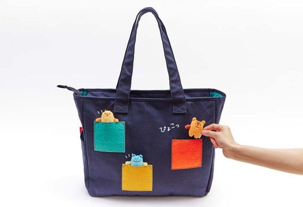 POP-OUT collection トートバッグ cache*cache ネイビー - Tesoro Mio