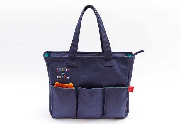 POP-OUT collection トートバッグ cache*cache ネイビー - Tesoro Mio